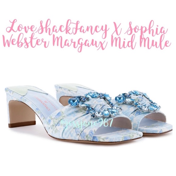 LoveShackFancy X Sophia Webster Mid Mule Margaux - Picture 1 of 7